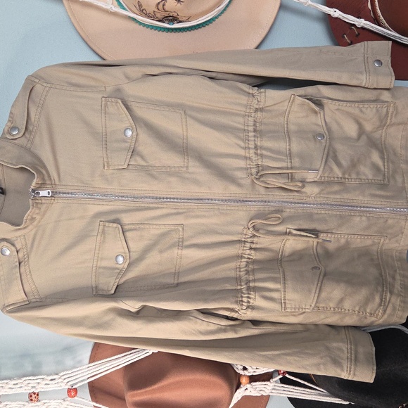 Express Khaki Utility Jacket - Picture 2 of 8